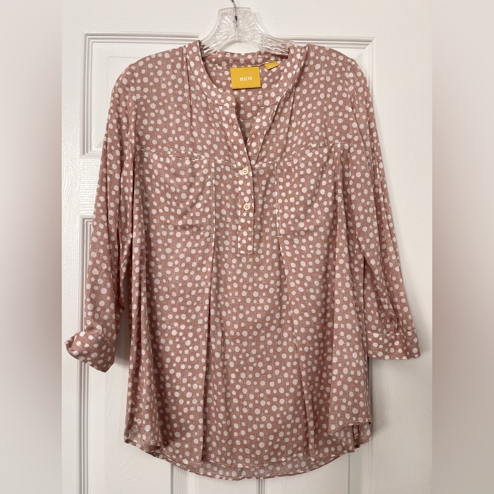 Anthropologie Maeve Tunic with Polka Dots